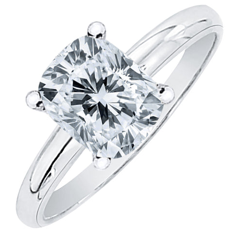 1.71 ct. I - SI2 Cushion Cut Diamond Solitaire Engagement Ring