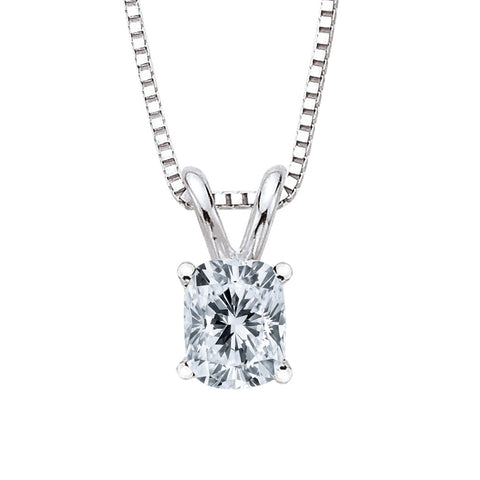 IGI Certified 2.01 ct. G - VS2 Cushion  Cut Lab Grown Diamond Solitaire Pendant Necklace in 14K Gold