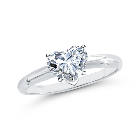 IGI Certified 2.09 ct. F - SI1 Heart Cut Lab Grown Diamond Solitaire Engagement Ring in 14k Gold