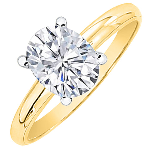4.02 ct. J - SI1 Oval Cut Diamond Solitaire Engagement Ring in 14k Gold