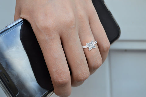 IGI Certified 2.01 ct. H - VVS2 Princess Cut Lab Grown Diamond Solitaire Engagement Ring in 14k Gold