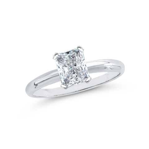 IGI Certified 2 ct. G - VS2 Radiant Cut Lab Grown Diamond Solitaire Engagement Ring in 14k Gold