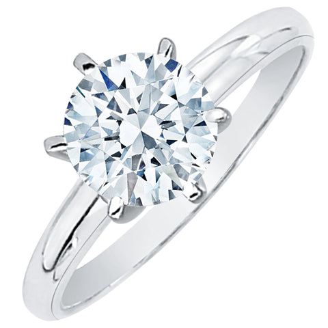 IGI Certified 1.31 ct. D - VVS2 Round Brilliant Cut Lab Grown Diamond Solitaire Engagement Ring in 14k Gold